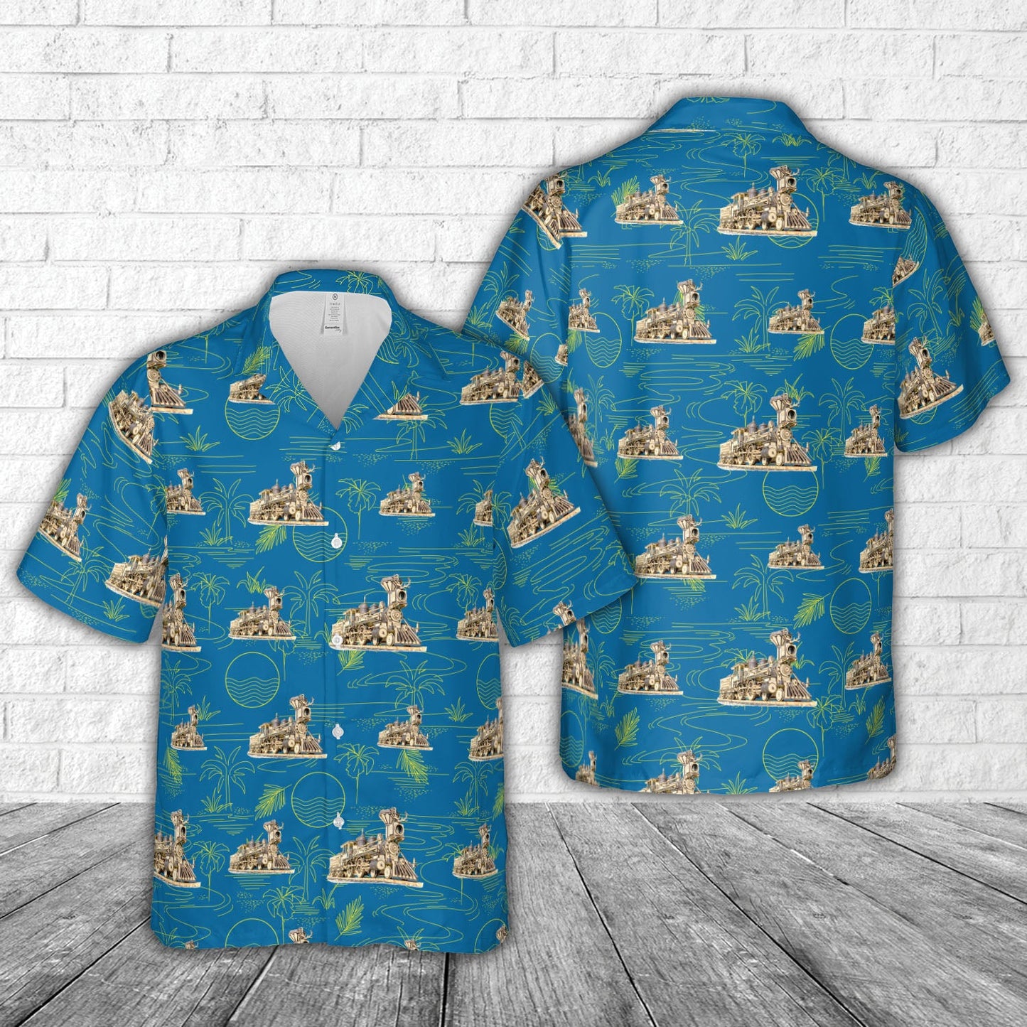 1873 American 4-4-0 Locomotive 'Juno' Hawaiian Shirt