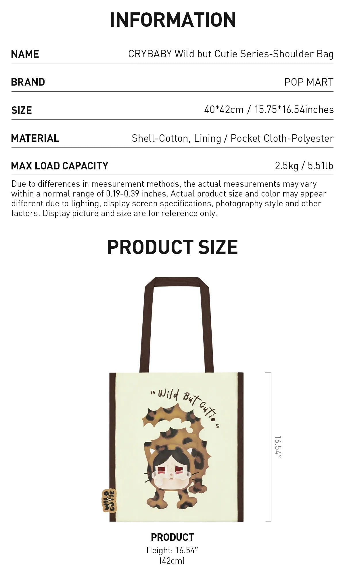CRYBABY WILD but CUTIE SERIES-Shoulder Bag