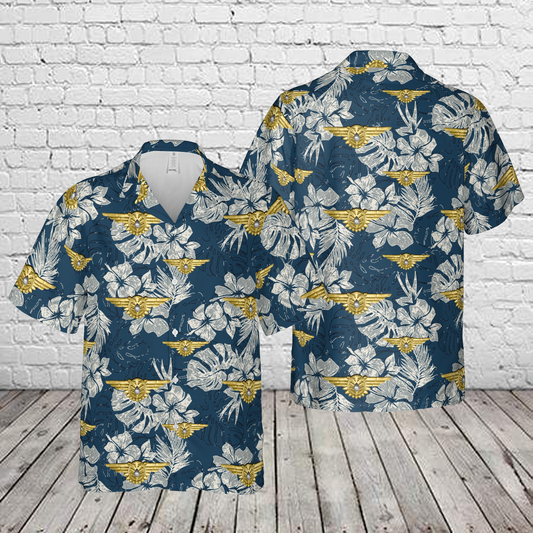 WWII Naval Flight Surgeon Insignia Hawaiian Shirt